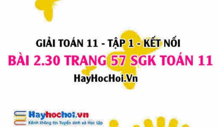 Giải bài 2.30 trang 57 Toán 11 tập 1 SGK Kết nối tri thức